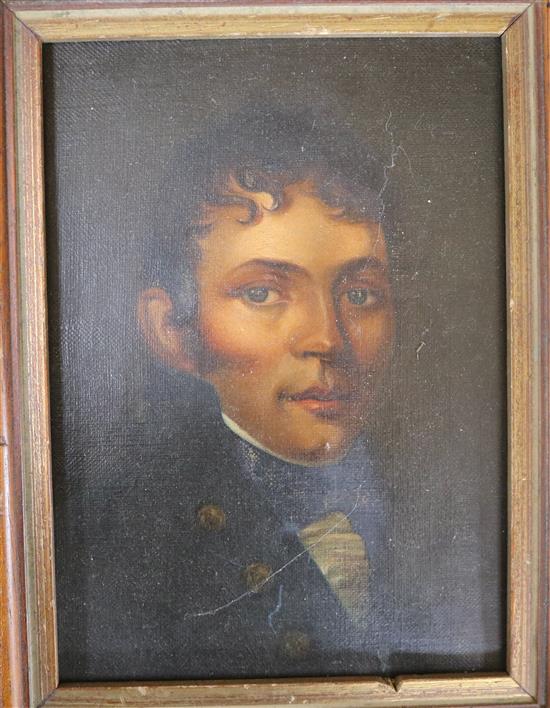 19th century English School, portrait of John Engledre Master R.N (1774-1833) 18 x 12cm